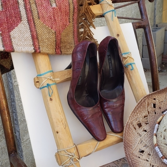 Giuseppe Zanotti Vintage Brown Croc Embossed - Picture 8 of 16